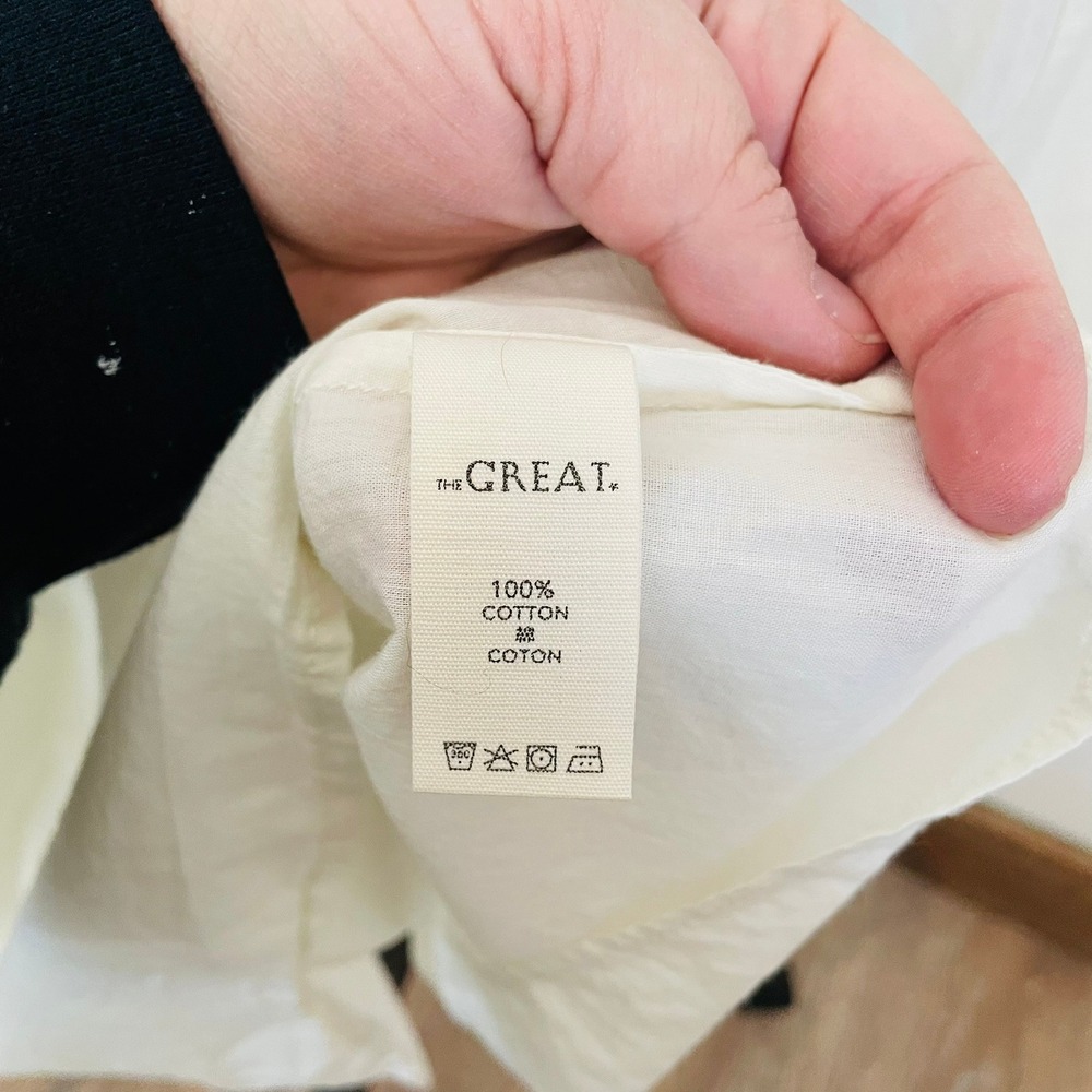 THE GREAT. Cotton Semi-Sheer Maxi Slip 0 Dress Lightweight Cream Sexy Fairy $425 - Picture 7 of 10